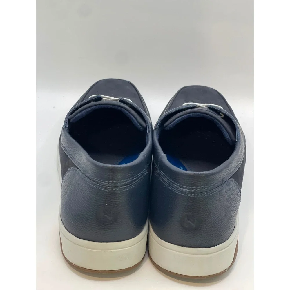 Nunn Bush Luca Moc Toe Boat Shoes Navy Multi Leather Loafers Mens 10.5